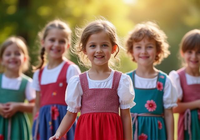 Kindertrachten und Familienkostüme